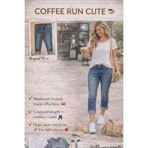 COOL CUTE CROPPED Kut From the Kloth Womens Crop Cuff Jeans Blue Denim Size 8